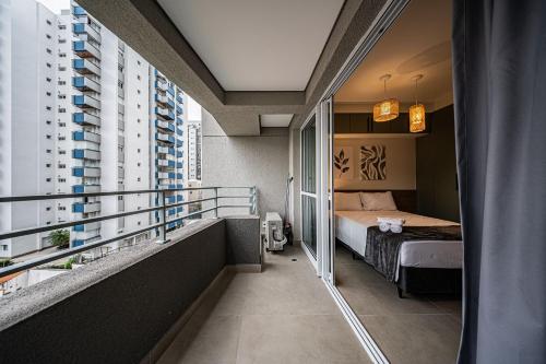 Postel nebo postele na pokoji v ubytování By DH: Luxo e conforto em Perdizes, aos poucos minutos do Allianz parque