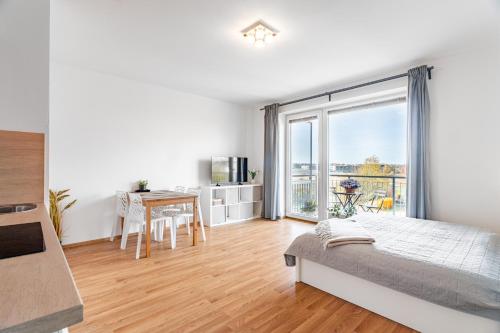 Postel nebo postele na pokoji v ubytování Airport Apartman Víšek