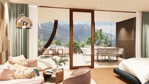 Postel nebo postele na pokoji v ubytování Pension zum Burggräfler