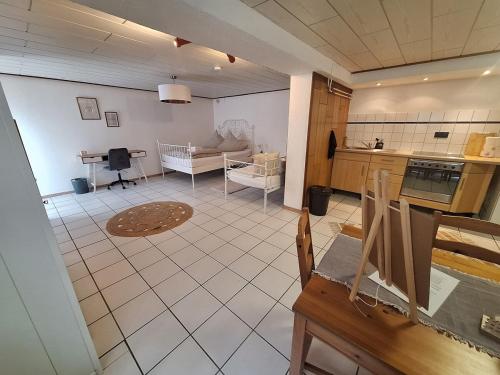 Η κουζίνα ή μικρή κουζίνα στο Rheinperle - Feel at home Entire apartment