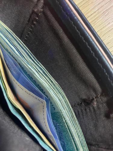 a close up of the inside of a bag at pina in Bintulu