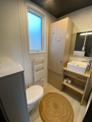 Ένα μπάνιο στο Mobil Home camping La Civelle