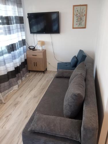 TV a/nebo společenská místnost v ubytování Mieszkanie Jaroty Olsztyn