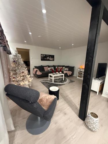 TV a/nebo společenská místnost v ubytování Villa Onnela with sauna,wifi and parking near Santa Village