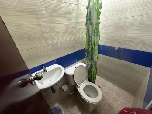 Koupelna v ubytování Eco-Cafe El Mirador