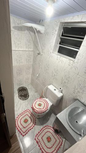 Koupelna v ubytování Casa de Família