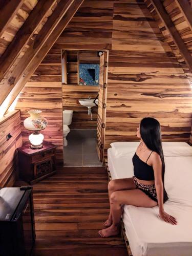 Ένα ή περισσότερα κρεβάτια σε δωμάτιο στο Glamping 4 La Pirámide