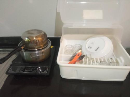 Η κουζίνα ή μικρή κουζίνα στο RoominVilla2bed1bathsharepoolwithtentoaonangbeachbyscooter