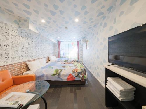 Postel nebo postele na pokoji v ubytování Disney Style Hotel "J Hotel" - Vacation STAY 14956v