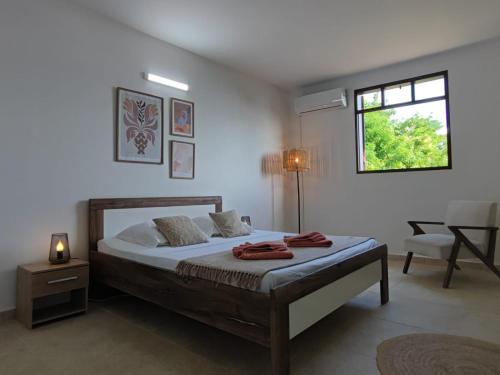 Postel nebo postele na pokoji v ubytování La villa de Lucien