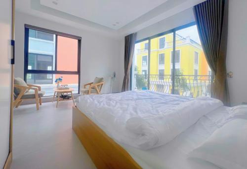 Postel nebo postele na pokoji v ubytování HAHA'S Home