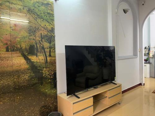 Televiisor ja/või meelelahutuskeskus majutusasutuses Casa Del TDX