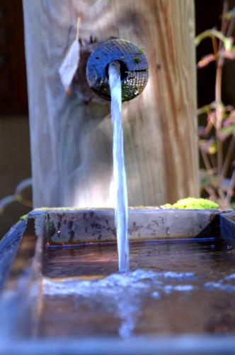 a stream of water coming out of a fountain at Felbermayer Hotel & AlpineSpa-Montafon in Gaschurn