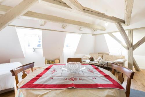 Giường trong phòng chung tại Les Appartements Saint Nicolas