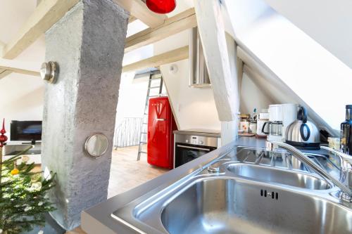 Nhà bếp/bếp nhỏ tại Les Appartements Saint Nicolas