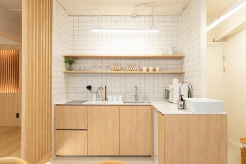 Η κουζίνα ή μικρή κουζίνα στο 부사노바