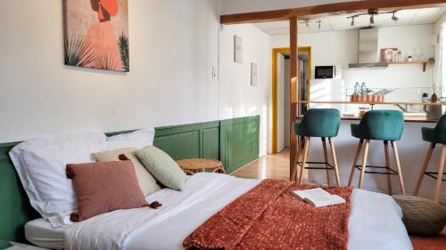 Posezení v ubytování Échappée Urbaine Rouennaise - Hypercentre - Gare Rive Gauche