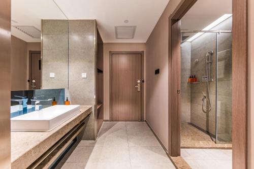 Ένα μπάνιο στο Orange Hotel Beijing Yizhuang Rongjing West Street
