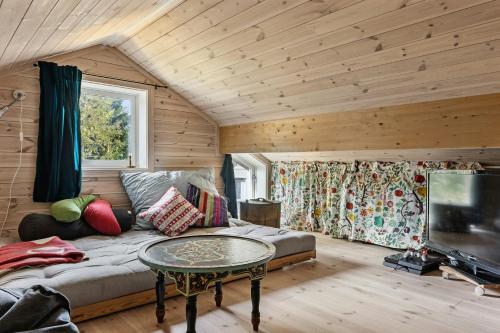 Posezení v ubytování Family Cabin With Views Over Hadeland