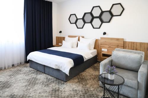 Ένα ή περισσότερα κρεβάτια σε δωμάτιο στο Hotel Karting