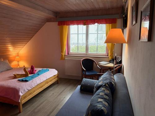 Postel nebo postele na pokoji v ubytování Pension Eliška