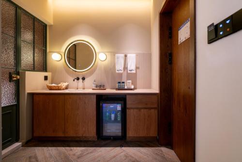 Ένα μπάνιο στο 山上有池民宿