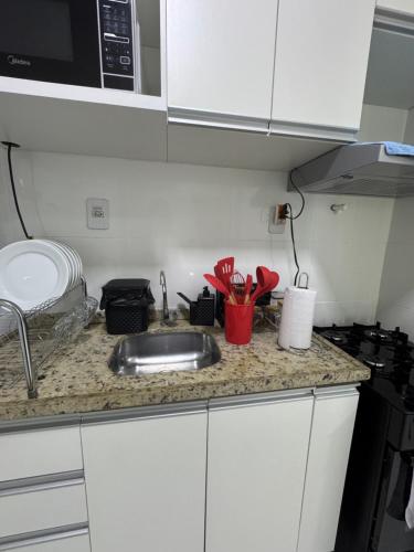 Køkken eller tekøkken på Edifício Coliseum Residence