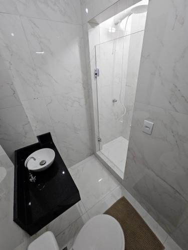 Koupelna v ubytování Apartamento central