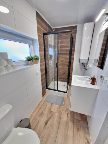 Koupelna v ubytování Mrozy House 2 - mały dom, duży spokój