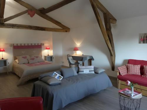 Posezení v ubytování Gîte La Ferme De La Forêt