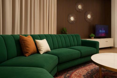 Χώρος καθιστικού στο The Holiday Home