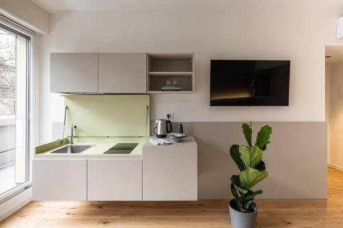 Kuchyň nebo kuchyňský kout v ubytování Casa Kaleido