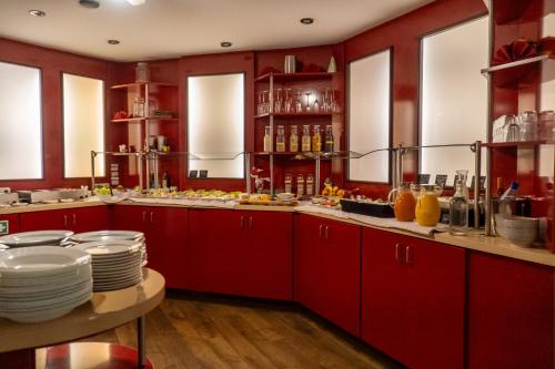 Η κουζίνα ή μικρή κουζίνα στο Stadt-gut-Hotel Rheinischer Hof