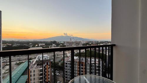 a view of a mountain from a balcony at New great pool and gym condo chiangmai in Chiang Mai