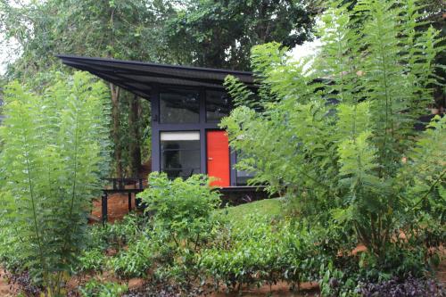Κήπος έξω από το The Country House Chalets