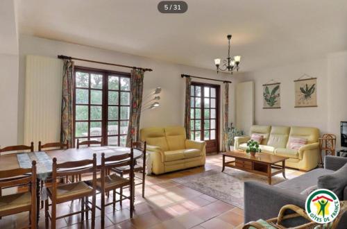 Posezení v ubytování Les deux sources