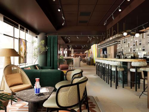 Posezení v ubytování TRIBE Den Haag Centraal