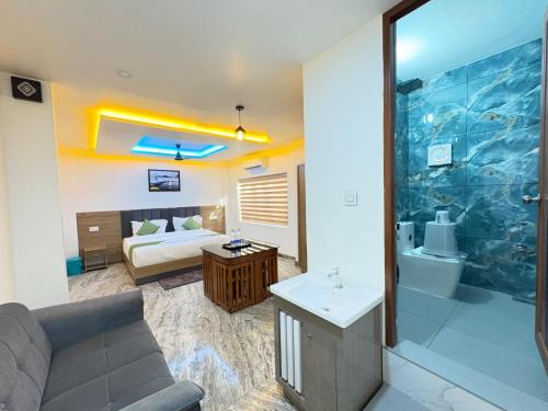 Koupelna v ubytování Marhaba plaza