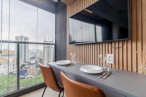 TV/trung tâm giải trí tại G1404 · G1404. Flat moderno no melhor pertinho da Paulista