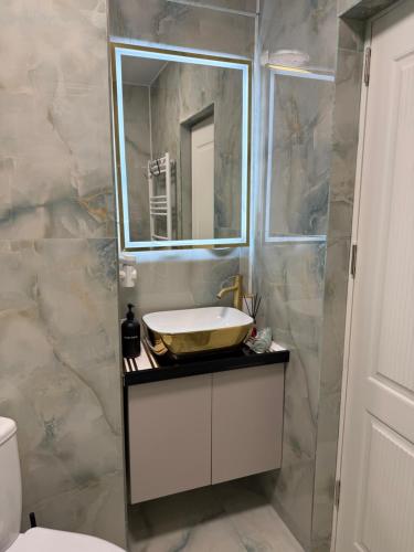 Koupelna v ubytování Aristizza Studio