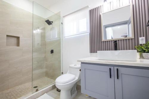 Koupelna v ubytování Sunset Villas