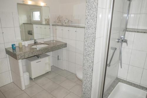 Koupelna v ubytování Stranddistel