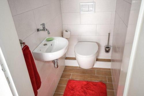 Koupelna v ubytování Hasenblick im Haus Inselheide