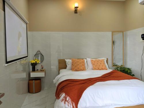 Postel nebo postele na pokoji v ubytování Hphome Studio