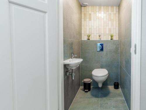 une salle de bains avec toilettes et lavabo dans l'établissement Reggezicht, à Hellendoorn