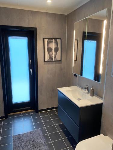 Koupelna v ubytování Stornes panorama