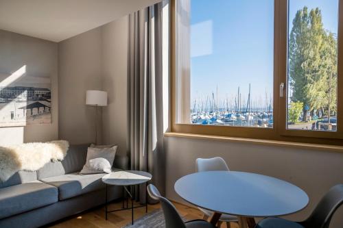 Χώρος καθιστικού στο Lake-Apartment