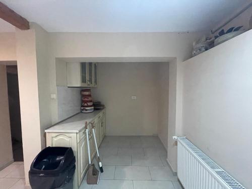 a kitchen with a counter and a sink in a room at Guest House Robin Hud in Cherni Osŭm