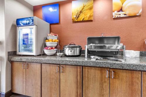 Kuchyň nebo kuchyňský kout v ubytování Comfort Suites