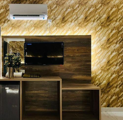 TV a/nebo společenská místnost v ubytování Hotel Exclusive